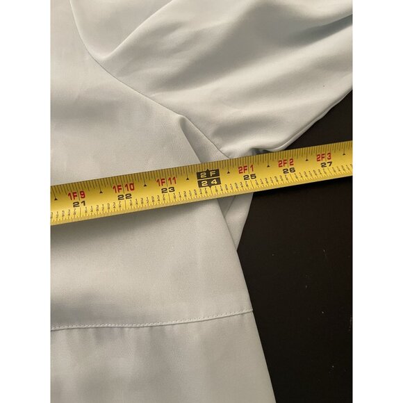 Fred David Woman PLUS Size 18 Buttons Baby Blue Blouse Long Sleeve Shirt Top - Picture 7 of 9